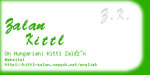 zalan kittl business card